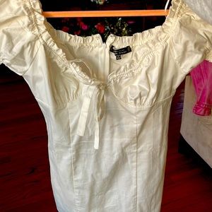 Cottage Core White dress mini.